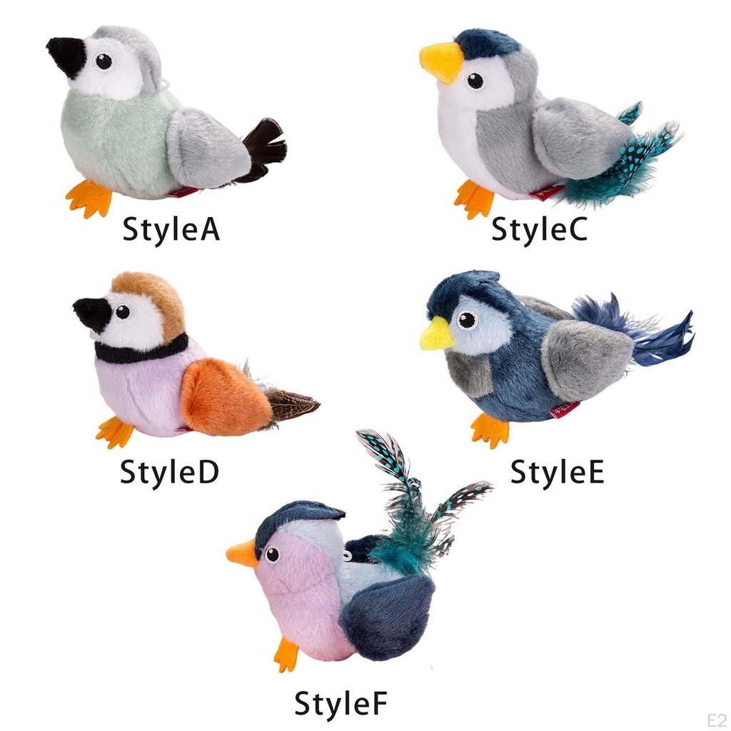 Cats Toys, Cat Squeaking Bird Toy Chaser Interactive Toy, Funny Squeak Kitten Plush Toys for