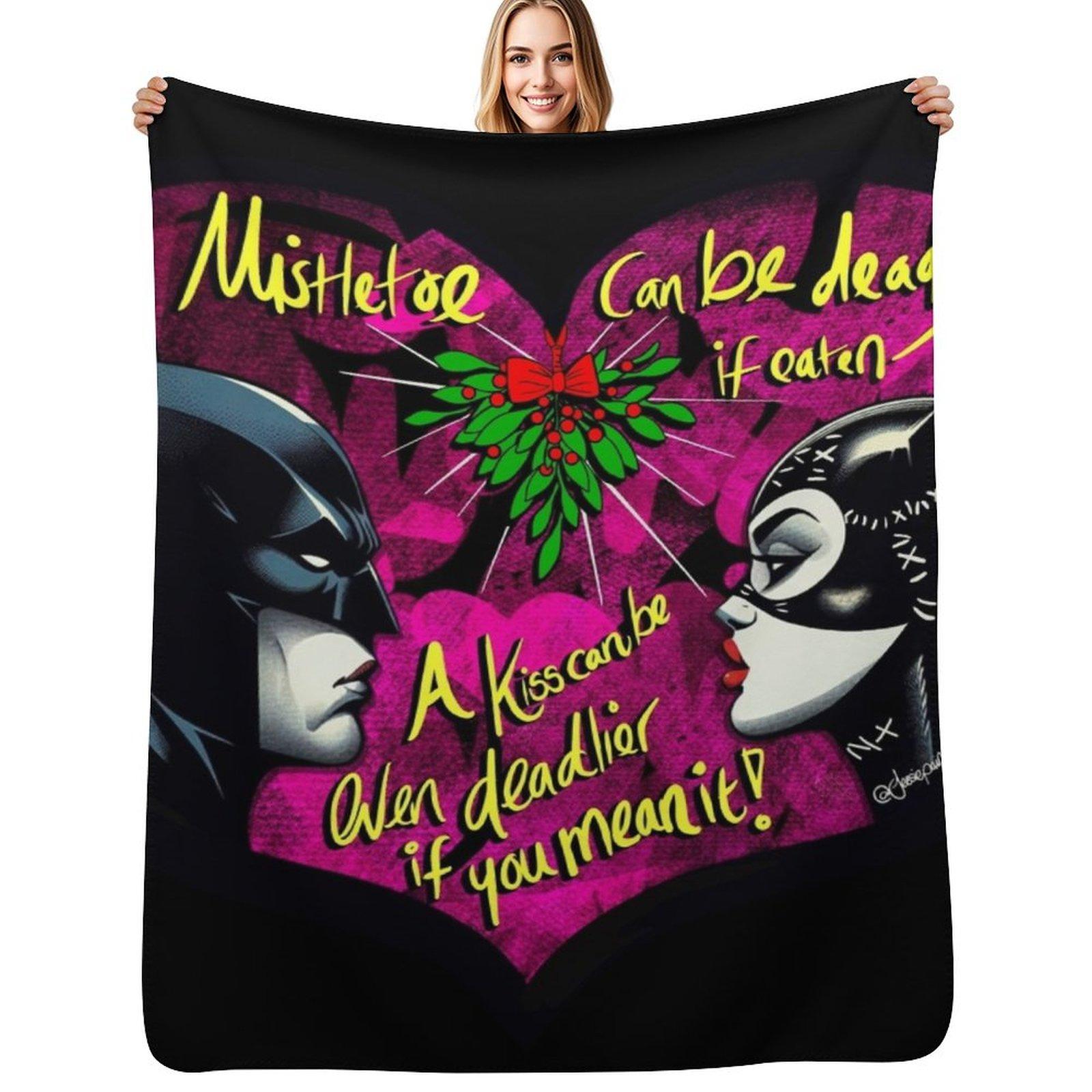 Kiss of Death Throw Blanket Color Fast Cozy Throw Blanket Size: 75*100cm, Weight: 230 GSM