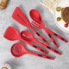 Set 6 Utensili da Cucina in Silicone Antiaderente Spatola Crema Burro Coltello Raschietto Pennello Olio Frusta Clip per Alimenti Utensili da Cucina