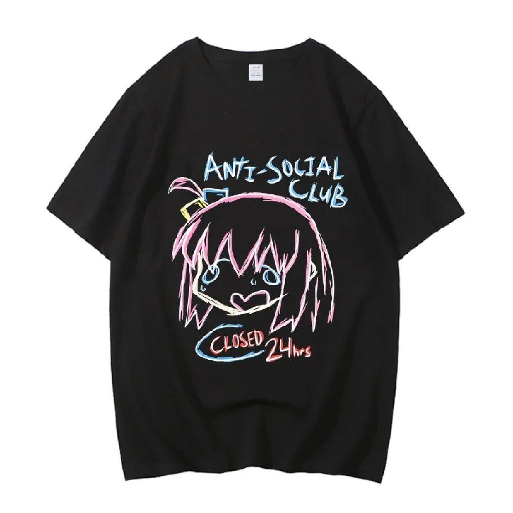 Unisex Anime Cos BOCCHI THE ROCK Hitori Gotoh Ljichi Nijika Cotton Casual Short Sleeve Tees High Quality Streetwear