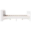 Vidaxl Bed Frame Without Mattress, White, 140X200 Cm, Solid Pine Wood