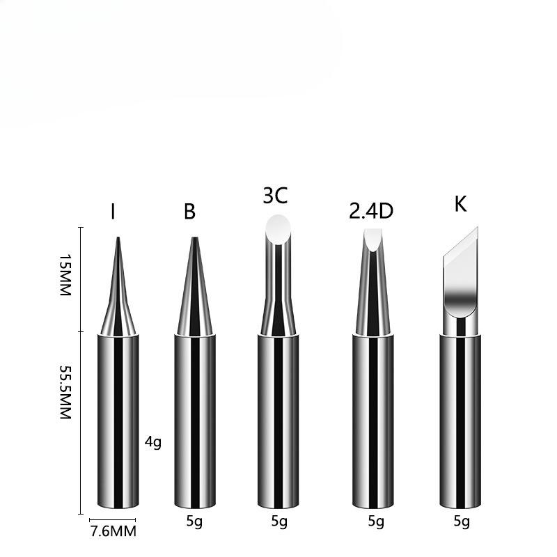 

5/10Pcs 900M-T Pure Copper Soldering Iron Tip Lead-free Solder Tips Welding Head BGA Soldering Tools Branding Iron