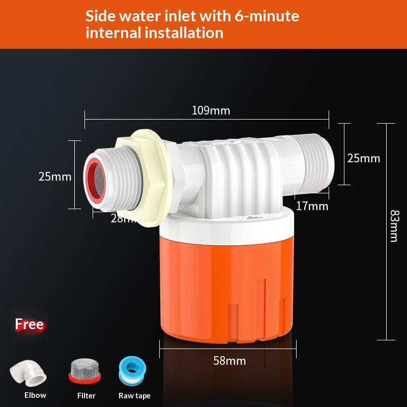 Valvola di Controllo Automatico del Livello dell'Acqua Valvola a Sfera Galleggiante in Plastica 1/2" 3/4" Interruttore Galleggiante per Serbatoio Piscina Spegnimento Automatico Valvola di Ingresso Acqua