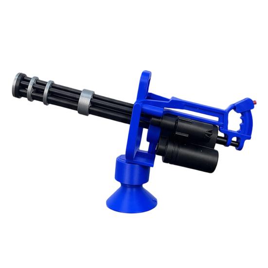 3D Printed Gatling Gun-shaped Figurine, Rotating Desktop Toy, Military Style Desk Decor, Funny Stress Relief Fidget Toy for Adults and Kids, Creative