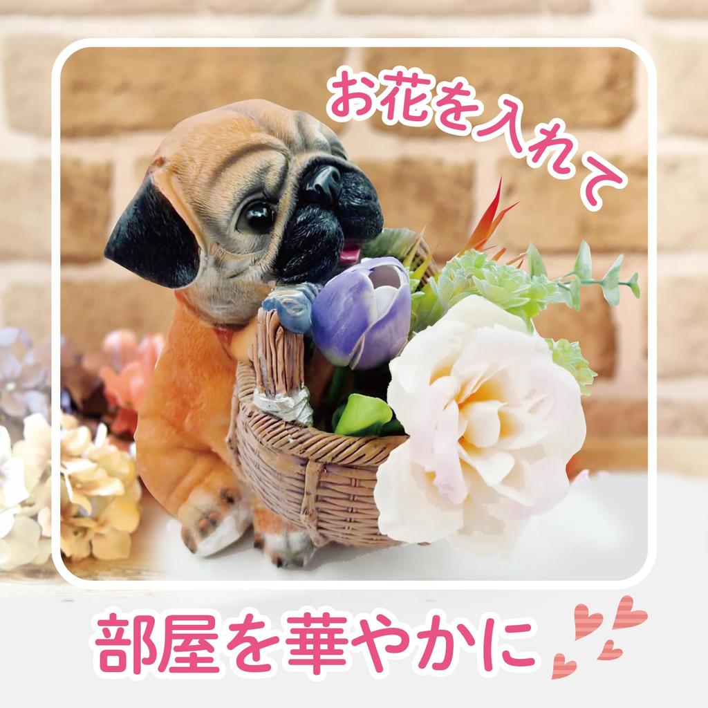 Cute 19cm Pug Figurine, Organizer, Entryway, Living Room, Decorative Item, Gift