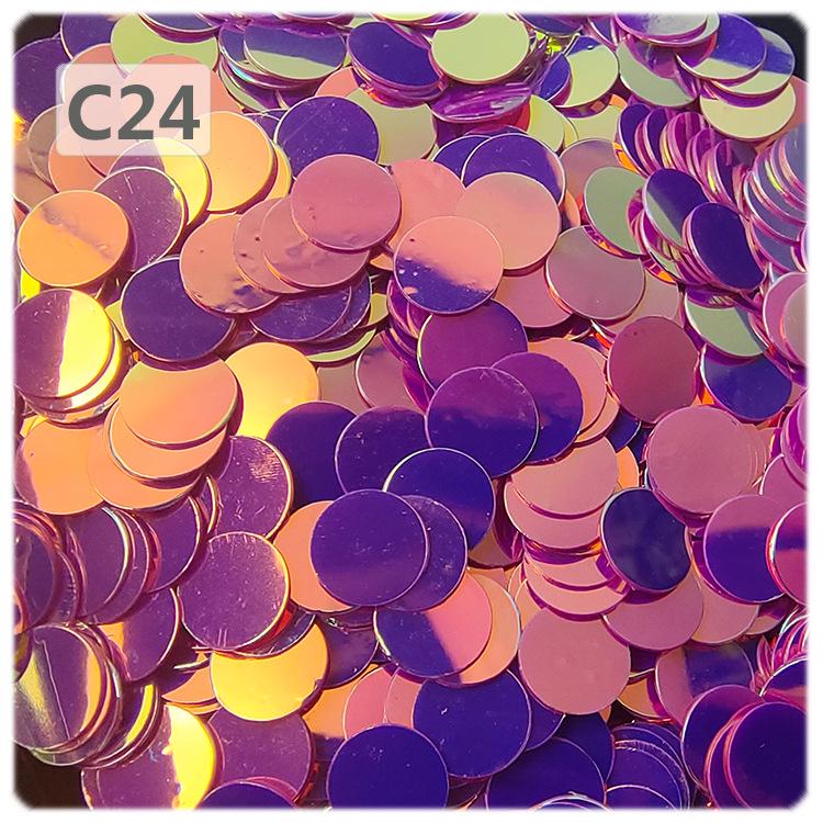 Yaleduo 6mm Flache Runde Pailletten ohne Loch für DIY-Bastelarbeiten, Handy-Dekor, Epoxidharz-Kunst und Nageldesign