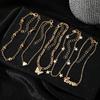 European and American five-pointed star butterflies LOVE Ankle bracelet5Set of vintage metal fashion layered anklets