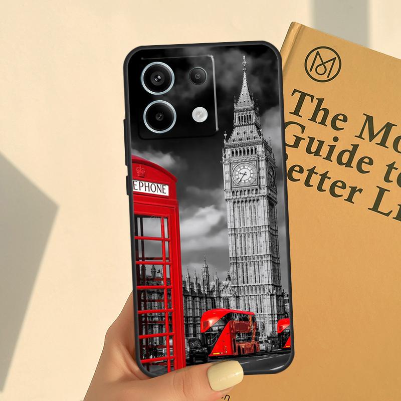 London Bus England Big Ben Cover For Xiaomi Redmi Note 14 13 10 11 12 Pro 11S 12S Case For Redmi 15 14C 10C 12C 13C 15C