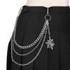 European and American Jewelry Trend Punk Style Personality Three-layer Spider Web Jeans Chain Hundred Decoration
