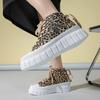 Leinenschuhe mit dicker Sohle Herbst Neue Höhe Erhöhende Damen Metallreißverschluss Herzförmige Dekoration Lässige Damenschuhe