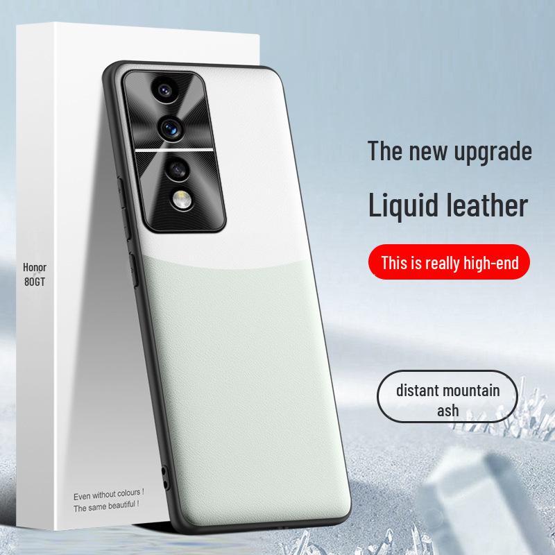 Anti-fall and Anti-fouling Liquid Leather Case for Honor 80GT Mobile Phone, One by One Shipped.