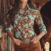 Retro Bohemian Printed Plus Size Women's Shirt - In Stock