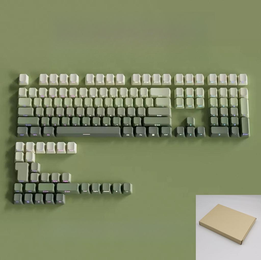 2025 Good Gradient Keycaps Side Printed Shine Through PBT Double Shot OEM Profile for MX Switches Gaming Keyboard 130+key Caps