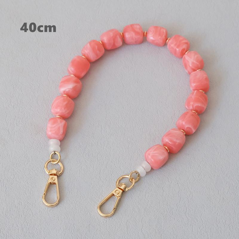 

Новая Мода Женская Сумка Аксессуар Съемные Конфетные Цепи с Бусинами Милый Акриловый Роскошный Ремешок Женская Элегантная Сумка Акриловая Ручка Цепь 40CM розовый