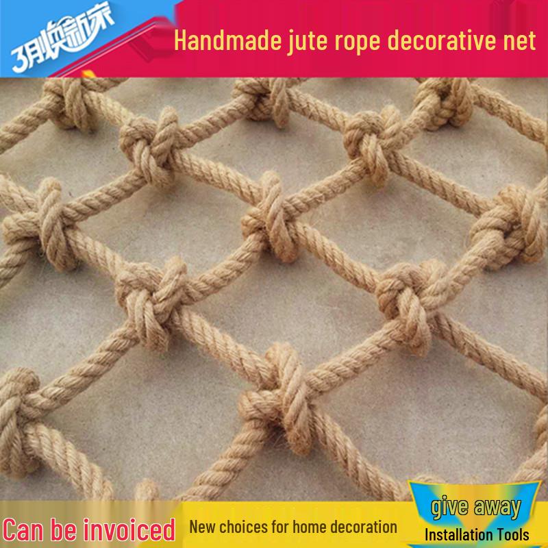 Декоративная пеньковая веревка для потолка и альпинистская сетка для детей 4mm Hemp Rope 10m