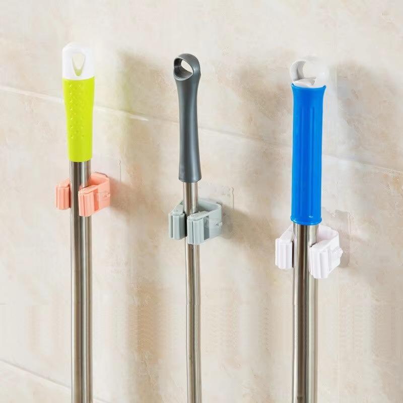 1PC High Quality Home Storage Rack Bathroom Suction Hanging Pipe Hooks Wall Mounted Mop Organizer Holder Brush Broom Hanger