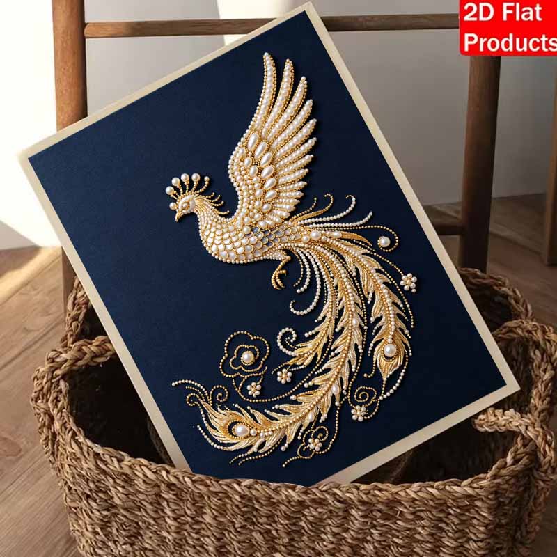 DIY Pearl Embroidery Diamond Painting Kit Phoenix Symbol Sparkling Beads Art Craft Handmade Decoration Gift for Home