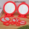 New Arrival: Chinese Style Red Round Wall-Mounted Makeup Mirror – Free Shipping for New Customers!