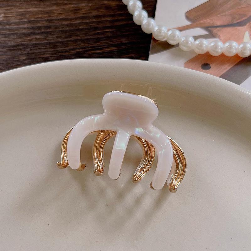 Geometric Acetate Wave Hair Clip for Women’s High Ponytail