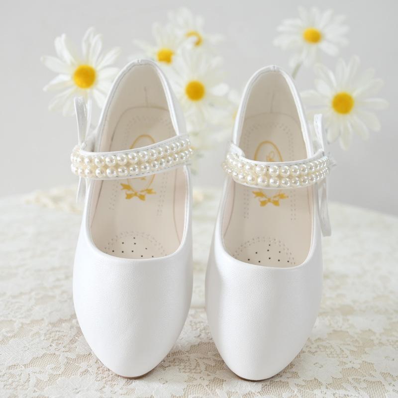 

Модные туфли принцессы для маленьких девочек на мягкой подошве для девочек, белые туфли для танцев, детские одинарные туфли 29 белый