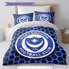 Biancheria da letto con motivo Portsmouth Football Club, Set piumino Copripiumino Federa Regalo di compleanno per la casa(1 * copripiumino + 2 * federa, senza nucleo)