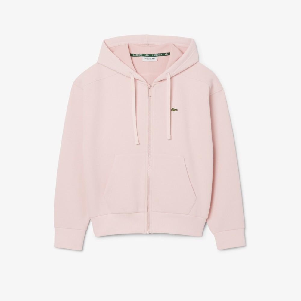Lacoste Women's Double-Face Pique Hooded Zip-Up Sweatshirt SF5272-55NADY