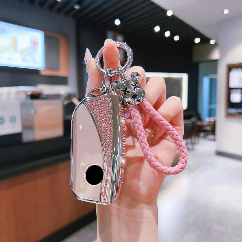 BMW Key Case for New X5L, 5/7 Series, X1, X7, X6, i5/i7/iX/XM with Lanyard