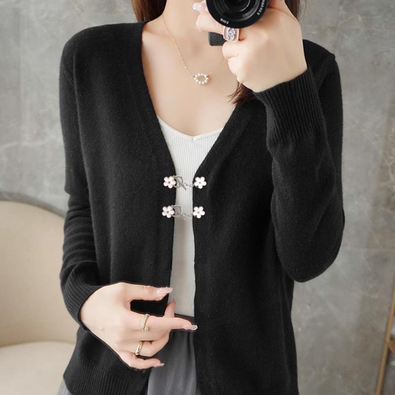 5 Sets Metal OT Button Up Clothes With No Sewing, Mother Button Up, Coat, Sweater, Cardigan, Women's Decorative Brooch Button