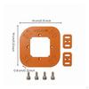 Square Template Orange Metal Edge Trimming Corner Rounding Jig Engraved Markings