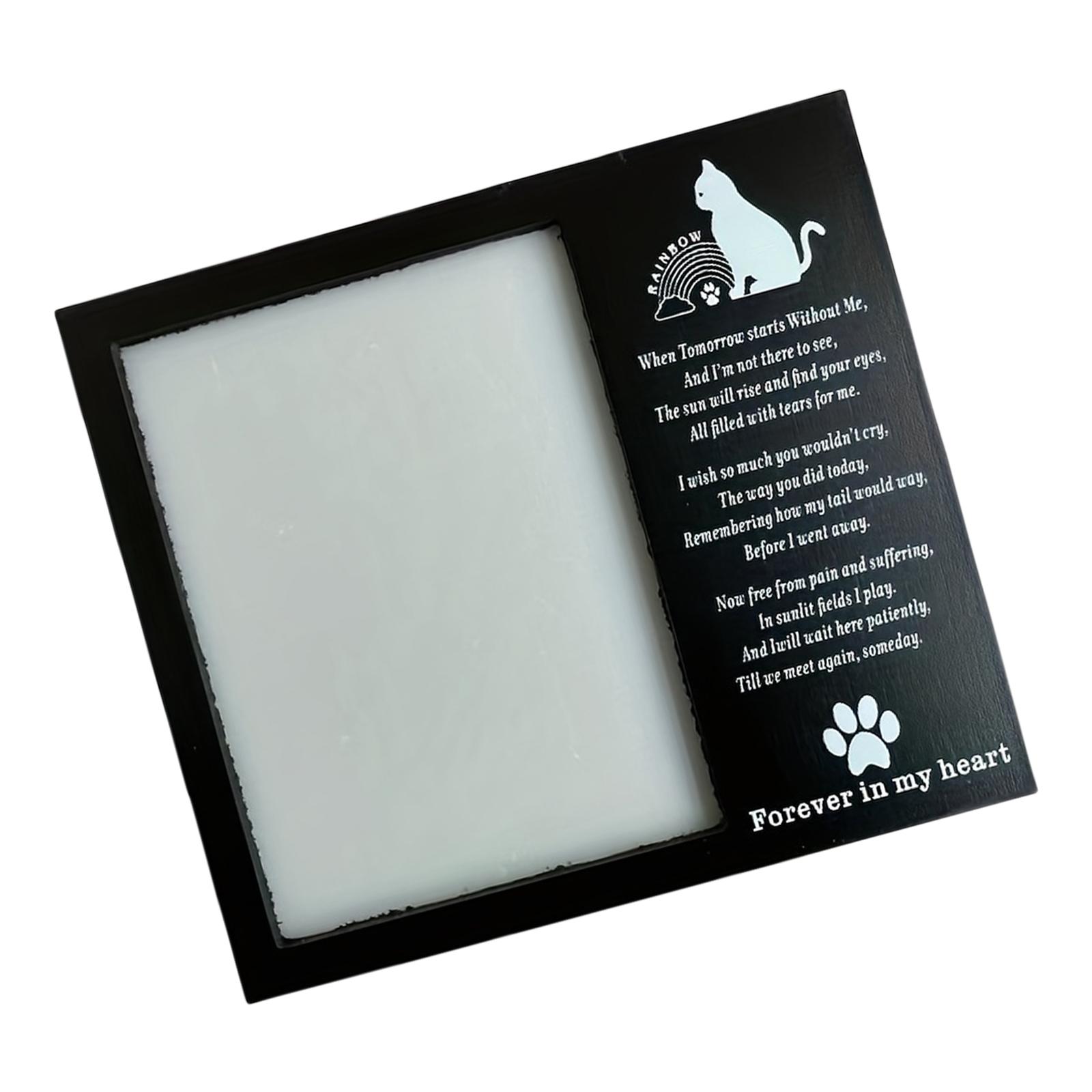 

Dog and Cats Memorial Picture Frame Elegant Wood Photo Display Holder for Pet Memory Pet Loss Sympathy Bereavement Gift