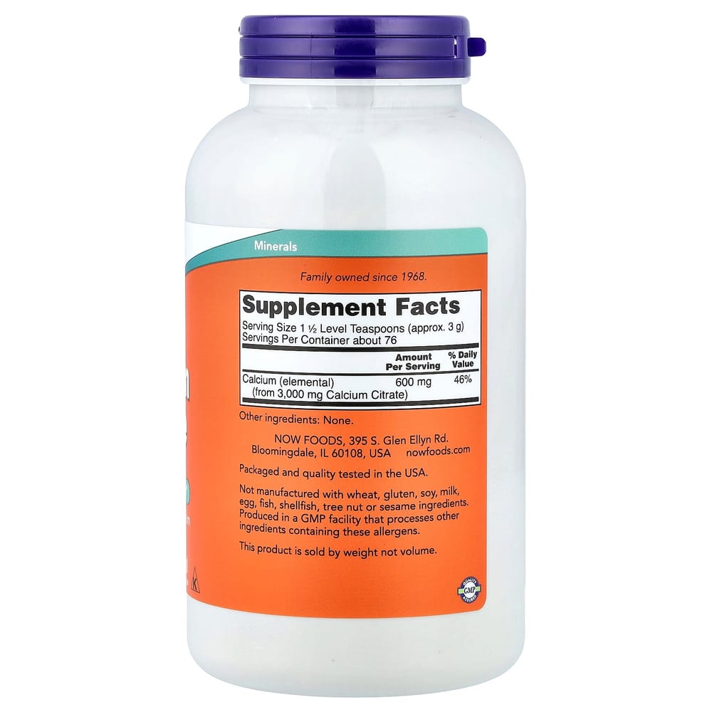 NOW Foods Calcium Citrate Pure Powder 8 oz (227 g)