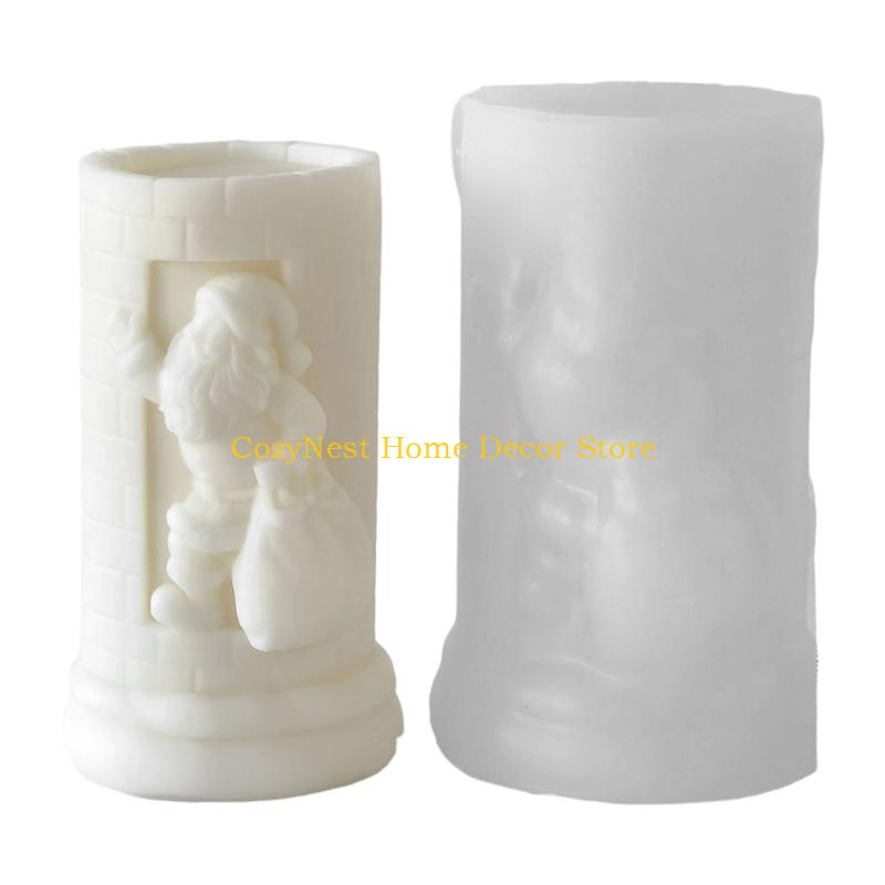 92MF Professional Santa Relief Silicone Mould for Seasonal Home Decoration