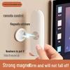 Magnetic Wall-Mounted No-Punch Power Strip Holder with Buckle Hook