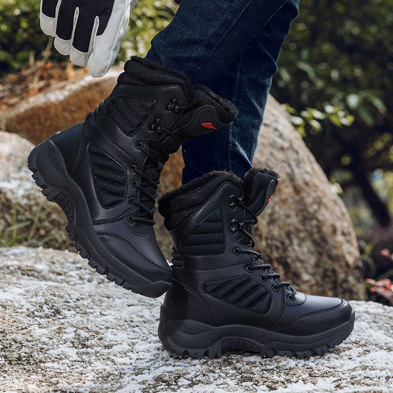 Winter Velvet Plus Cold-proof and Warm Snow Boots, Non-slip and Wear-resistant Outdoor Mountaineering Boots, the Same Tall Cotton Boots for Men and W