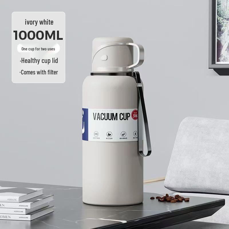 

Изолированная бутылка для воды из нержавеющей стали 316 с умным дисплеем температуры - Сверхбольшая вместимость для мужчин Smart Lid with Temperature Display