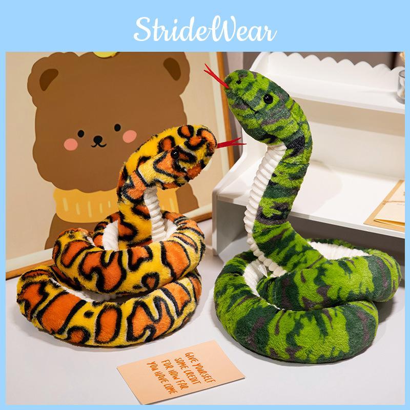 Strip Snake Simulation Plush Toy Cute Cartoon Funny Creative Doll Decoration