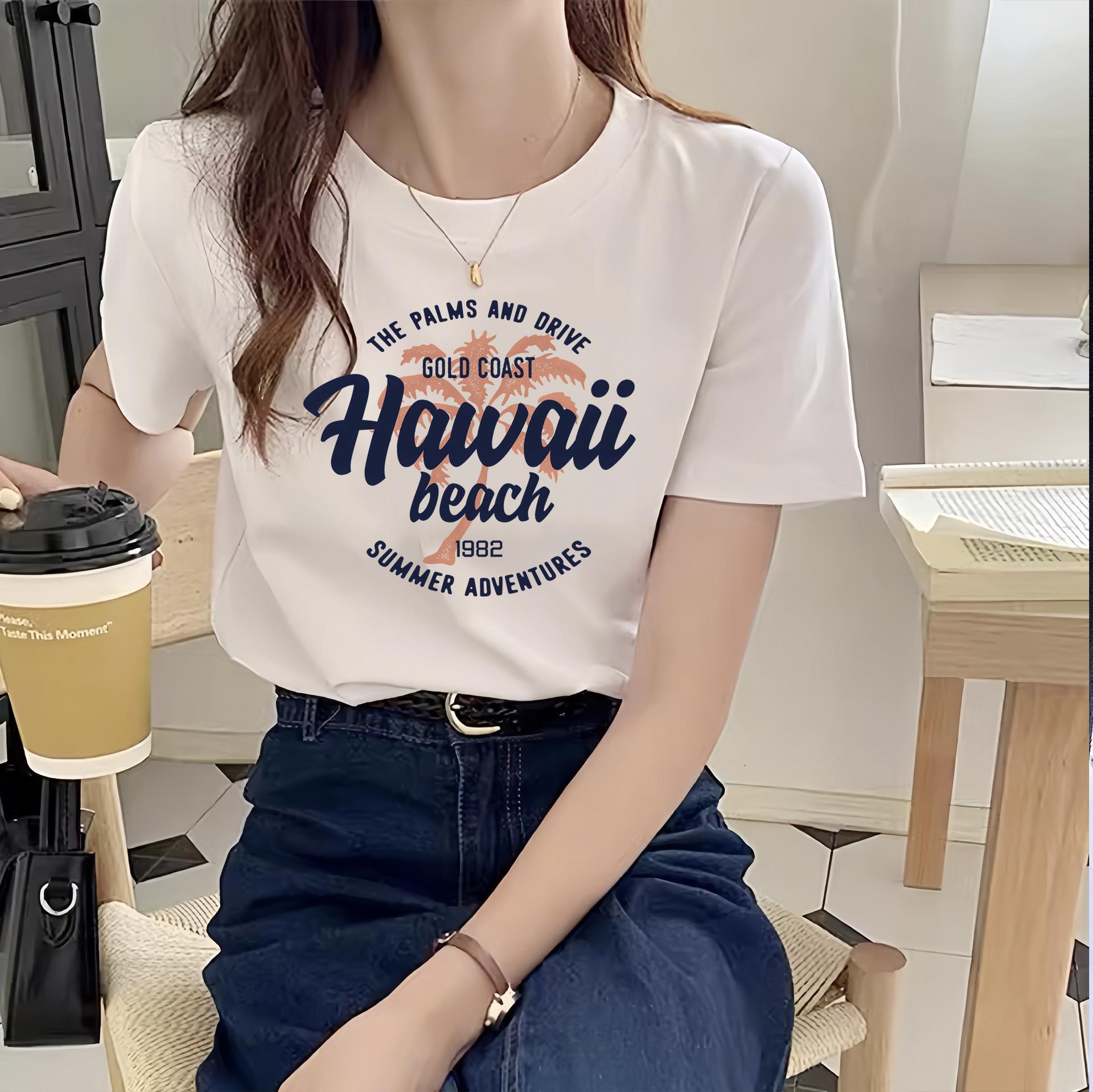 

Футболка с коротким рукавом из чистого хлопка в национальном стиле для женского летнего тренда 2025 года, женский повседневный свободный и универсальный топ S