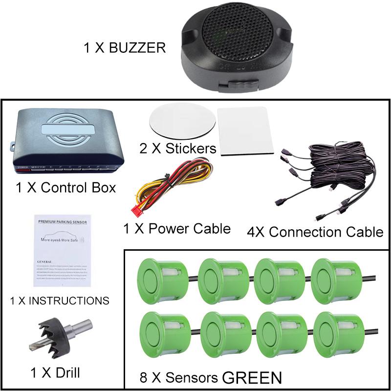 Car Parking Sensor Backup Radar Reversing Assistance Aid Kit with Audio Buzzer Alarm Parking Radar System Car Parking Sensors