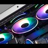 Quiet 120mm Infinitys Mirror LED PC Case Fan With AntiVibration Pad 4PIN PWM 800-1800RPM Coolers for Enhanceds Cooling