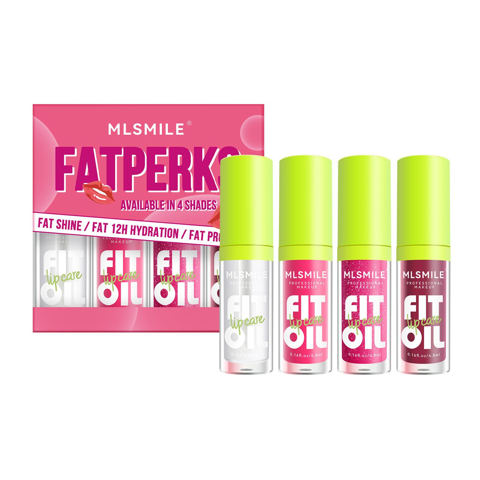 MLSMILE Pearlescent Lip Moisturizing Oil Lip Gloss Set Moisturizing Lip Enlargement Transparent Lip Glaze Dudu Lip Water Gloss