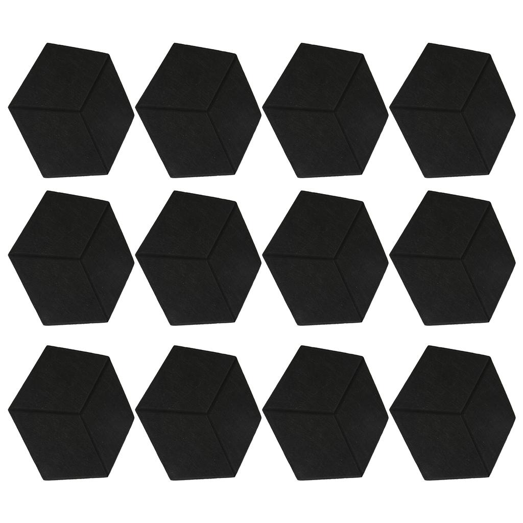 12Pcs Sound Absorbing Wedges Hex Beveled Edge Acoustic Dampening Panels for Recording Studio