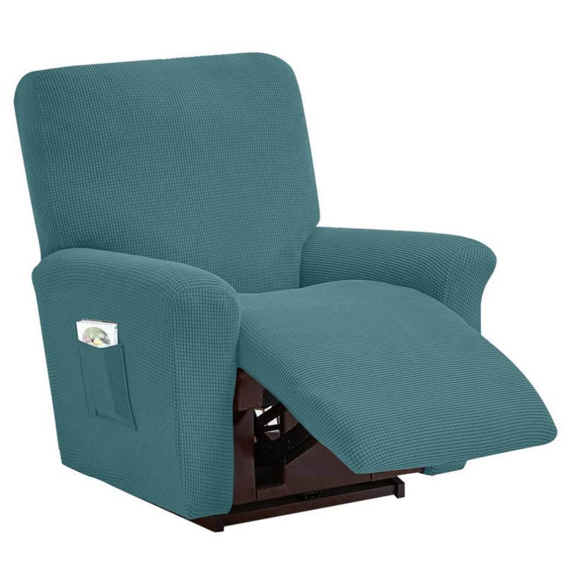Waterproof Polar Fleece Recliner Cover Elastic Solid Color Recliner Cover Armchair Cover Split All Inclusive Lazy Chair Cover