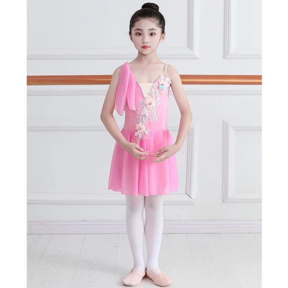 Classical Leotard Modern Dance Dress Chinese Sling Performance Costume Princess Dress Kids Girls