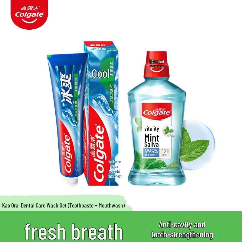 

Colgate Ice Mint Toothpaste & Vitality Mint Mouthwash Set
