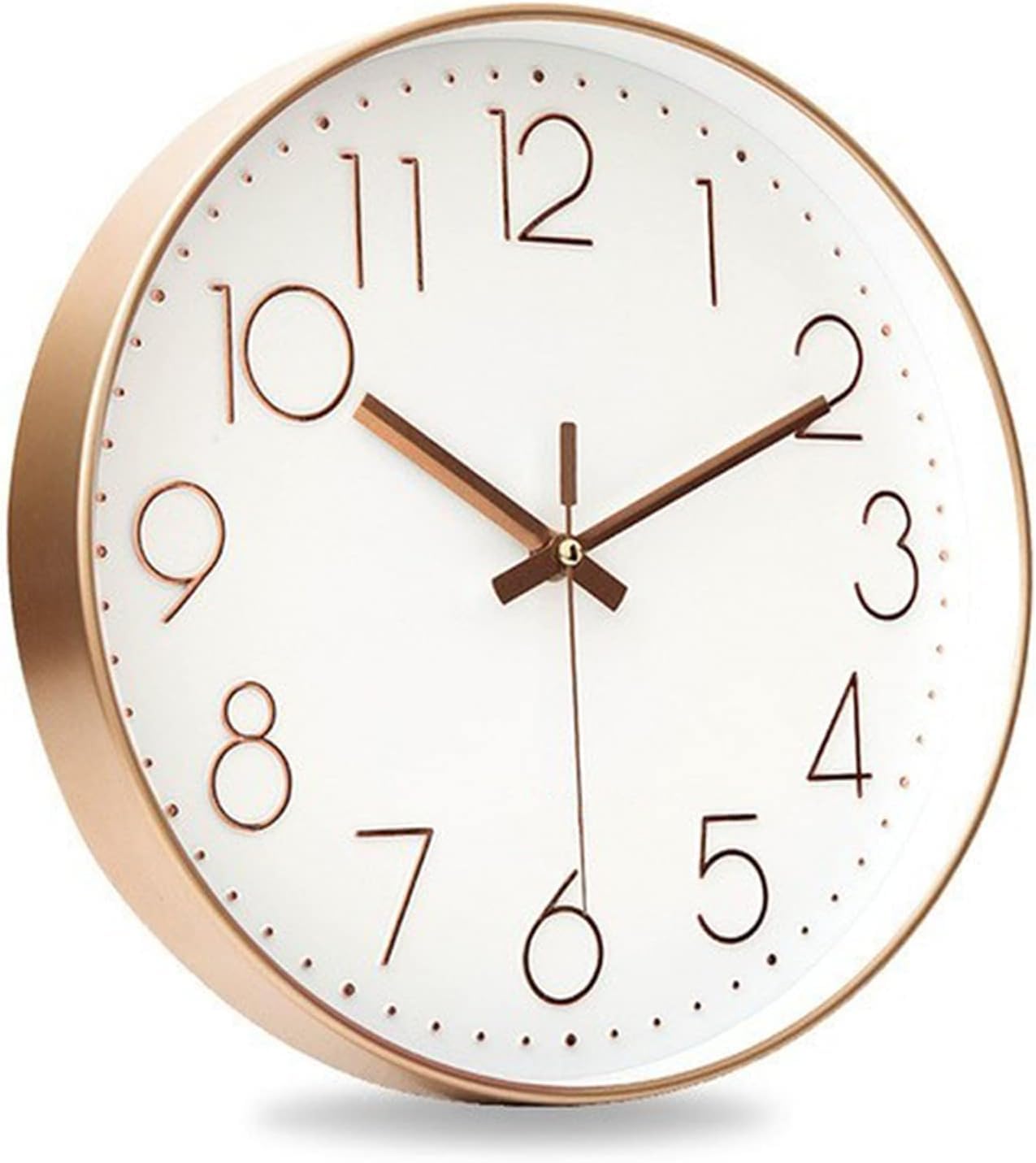 

Nbdeal Wall Continuous Second Diameter Pink Clock, Quiet, Hand, Silent, 30cm, Analog, Non-Radio, Scandinavian, Gold, C-052
