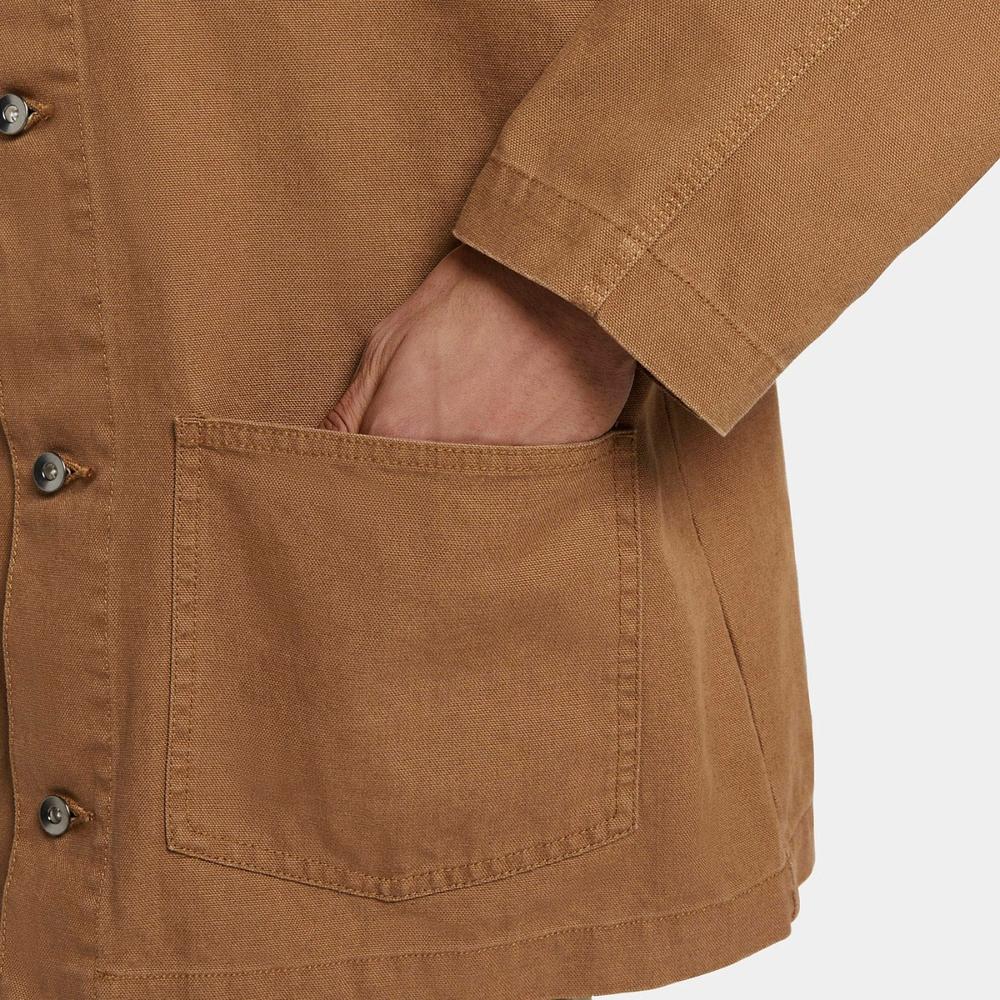 Nike Solid Color Large Pocket Polo Jacket Men Jackets Malt-Brown DQ5185-270