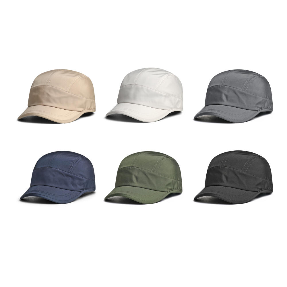 Classic Vintage 5 Panel Short Brim Baseball Cap, Quick-Dry Solid Hat for Men Women Outdoor Running Casual Headwear