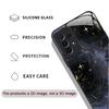 Luxury Black Rose Flower Graphic Tempered Glass Phone Case for Samsung Galaxy S25 Ultra S24 S23 Plus S22 S21 S20FE A56 A55 Cover