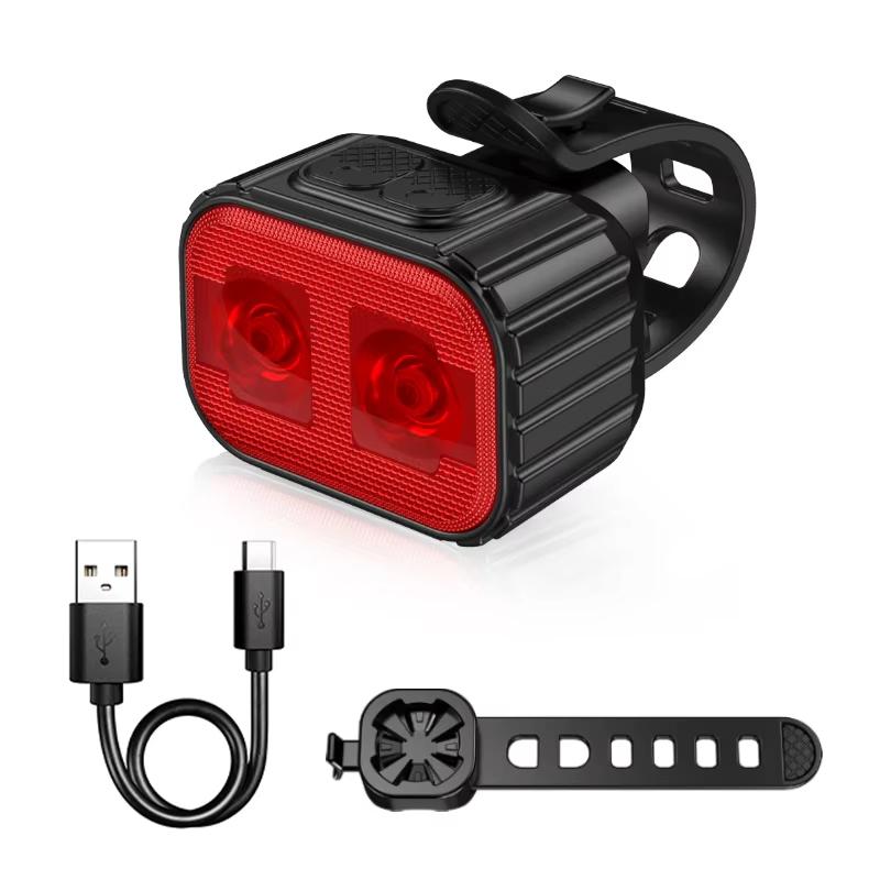 

Bicycle Front Rear Light Rechargeable Cycling Taillight MTB Bike Headlight Waterproof USB LED Lamp Set Bike Lantern Accessories
