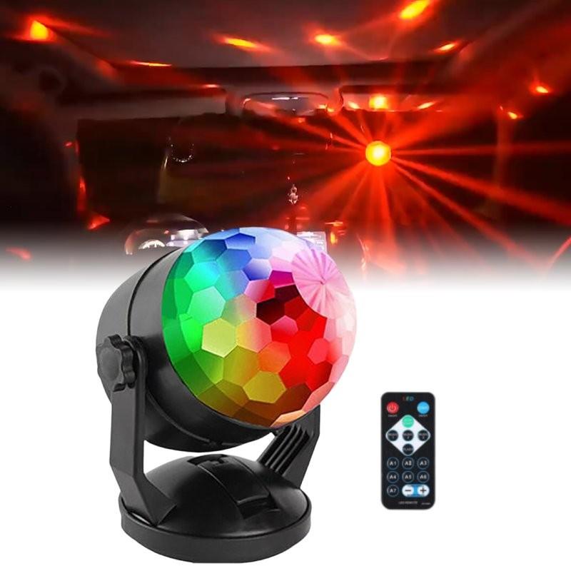 Mounted Led Vehicle Seven Color Spherical Rotate Projection Lamp Room Decoration